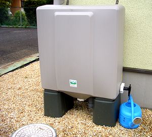 ����ɐݒu�����P�O�O���b�g���̉J���^���N�ƃW���E��